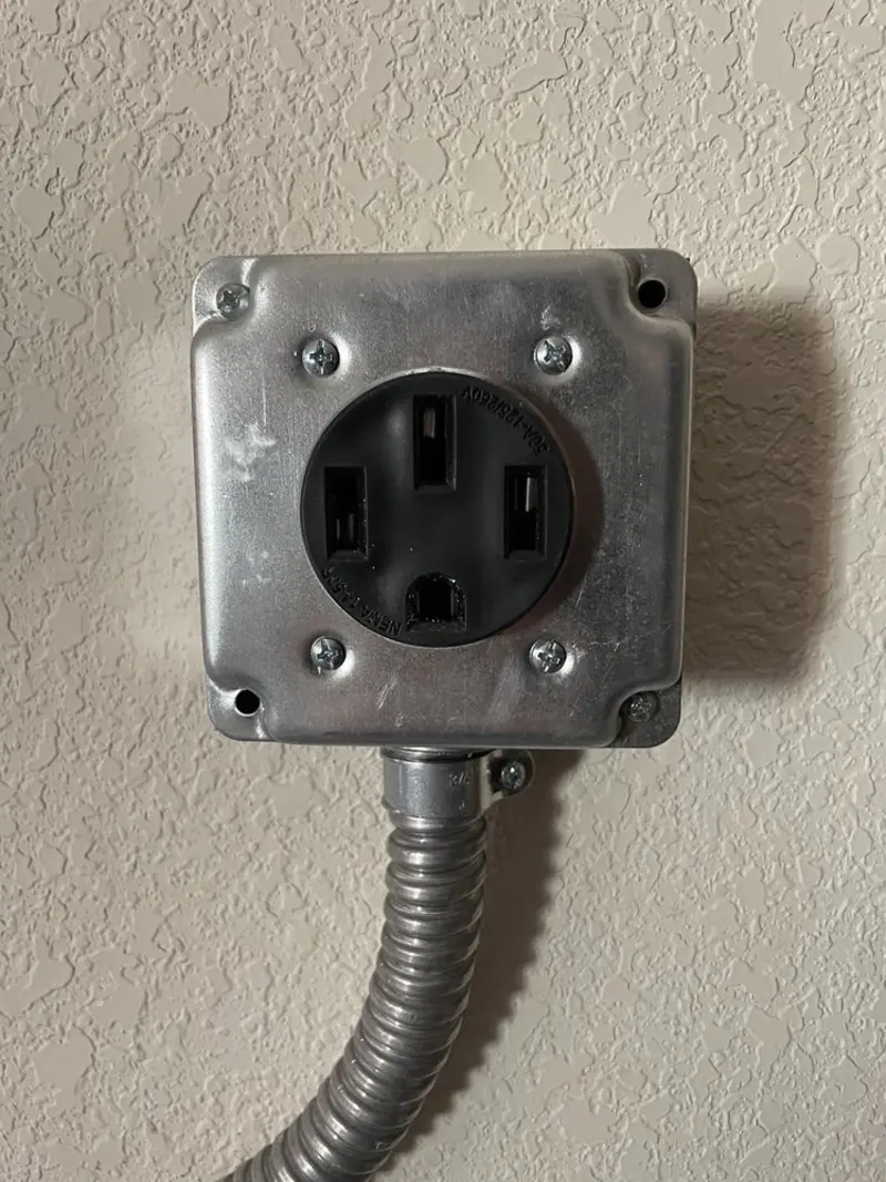 NEMA 14-50 outlet installed for Electrical Panel Upgrade in Iona